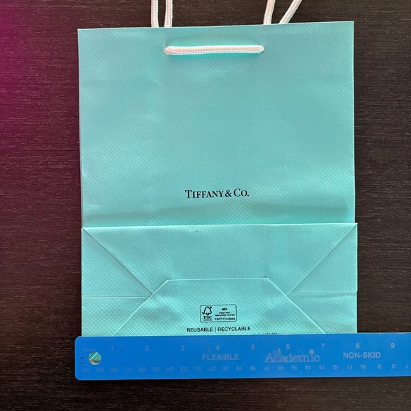 Authentic Tiffany & Co. Turquoise Blue Paper Shopping Bag Gift Bag Brand New - Picture 4 of 4